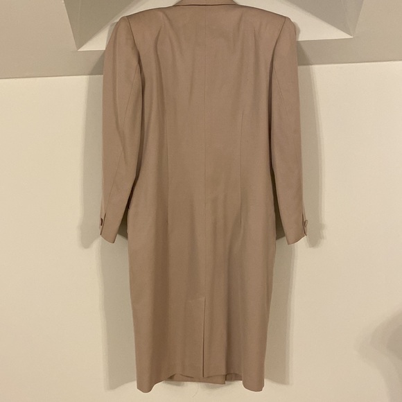 Talbots tan 100% wool coat dress adorable - Picture 5 of 9